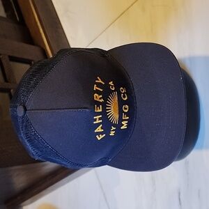 Faherty Midnight Blue Cap with Gold Detail